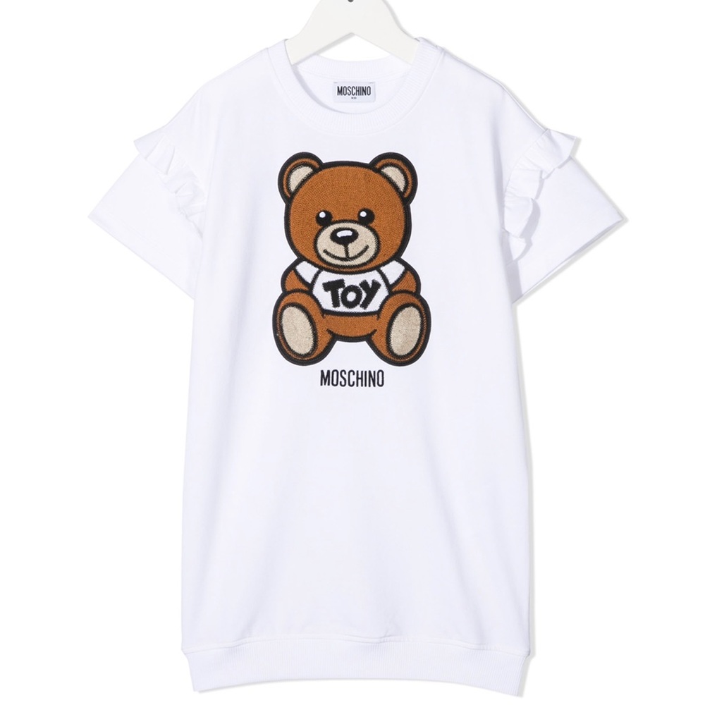 Moschino Teddy bear T-shirt white dress.